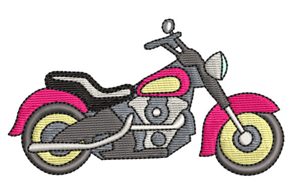 Classic Motorcycle: A 4x4 Embroidery Design Review