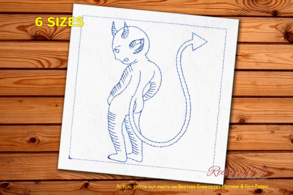 Devil with Tail Redwork: Boutique Sweatshirt Review