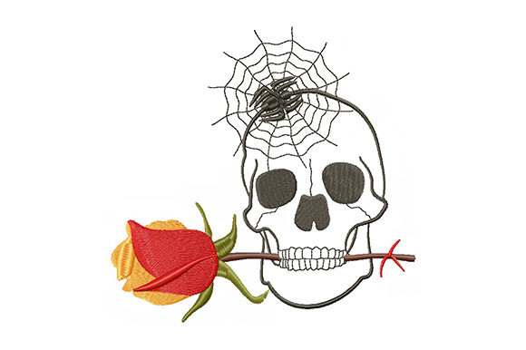 Halloween Skull and Rose: Elegant Embroidery Review