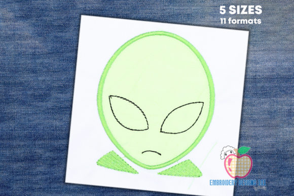 Mini Alien Head Applique: Seasonal Design Review