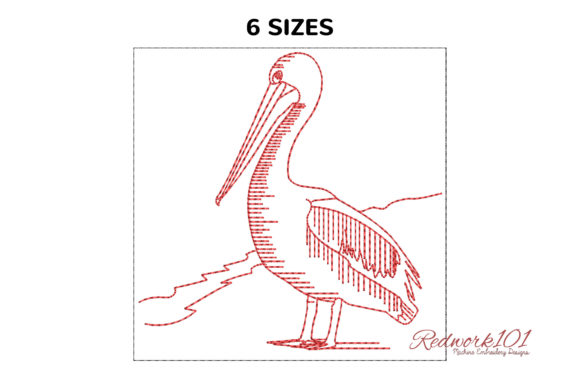 Pelican Standing on Sand Bluework Review