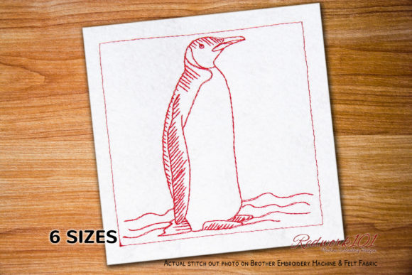 Penguin on Snow Redwork: An Etsy Seller Review