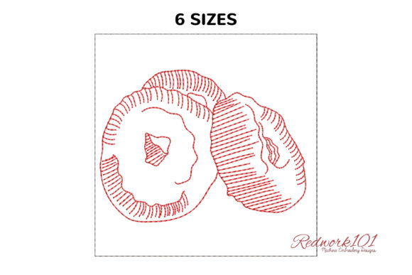 Sour Cream Doughnuts Redwork Design Review